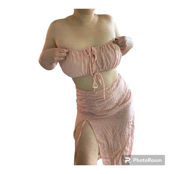 Majorelle Two-Piece Bandeau & Slit Skirt Set - Picture 2 of 9